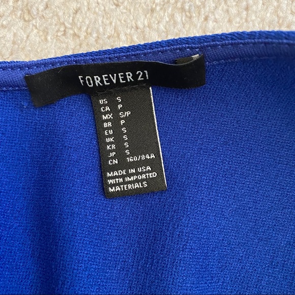 Blue A-line dress with low back - Picture 3 of 3